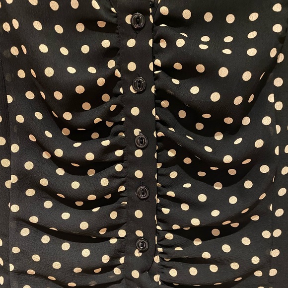 Jones New York polka dot Short sleeve blouse. Size 14 - Picture 6 of 8